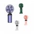 Usb Hand held Portable Mini Fan Folding Digital Display Office Desktop Electric Fan With A Neck Lanyard green