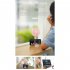 Usb Hand held Portable Mini Fan 3 Speeds Adjustable Multifunctional Rechargeable Mute Electric Fan Night Light pink