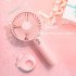 Usb Hand held Portable Mini Fan 3 Speeds Adjustable Multifunctional Rechargeable Mute Electric Fan Night Light pink