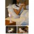 Usb Hand held Portable Mini Fan 3 Speeds Adjustable Multifunctional Rechargeable Mute Electric Fan Night Light pink