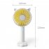 Usb Hand held Portable Mini Fan 3 Speeds Adjustable Multifunctional Rechargeable Mute Electric Fan Night Light pink
