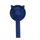 Usb Hand-held Portable Mini Fan 3 Speeds Adjustable Multifunctional Rechargeable Mute Electric Fan Night Light Sapphire blue