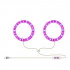 Usb Led Grow  Light 1/2/3/4 Dimmable Full Spectrum Ring Light Plant Growing Lamp For Indoor Plants 2 heads