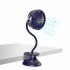 Usb Mini Clip On Fan 3 Speeds Battery Powered Desk Fan With Flexible Neck For Beach Car Dorm Bed Office blue