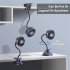 Usb Mini Clip On Fan 3 Speeds Battery Powered Desk Fan With Flexible Neck For Beach Car Dorm Bed Office blue