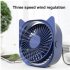 Usb Mini Desktop Fan 3 Wind Speed 360 Degrees Angle Adjustable Portable Electric Fan Summer Cooling Tools blue
