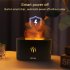 Usb Mini Humidifier with 250ml Water Tank Simulation Flame Night Light Aroma Diffuser Black