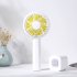 Usb Mini Mute Fans Electric Portable Handheld Household Desktop Electric Fan for Student Office white