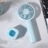 Usb Mini Mute Fans Electric Portable Handheld Household Desktop Electric Fan for Student Office blue