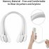 Usb Portable Hanging  Neck  Fan With 2000mah Battery Wingless Design Cooling Air Cooler Electric Air Conditioner White