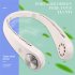 Usb Portable Hanging  Neck  Fan With 2000mah Battery Wingless Design Cooling Air Cooler Electric Air Conditioner White