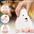 Usb Rechargeable Cute Animal Shape Silicone Night  Light Remote Control Portable Color changing Luminous Soft Multi purpose Baby Lamp Penguin