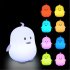 Usb Rechargeable Cute Animal Shape Silicone Night  Light Remote Control Portable Color changing Luminous Soft Multi purpose Baby Lamp Bear