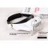 Usb Rechargeable Head mounted 3 Led Magnifier 1 5x 2x 8x 6 Multiples Adjustable Magnifying Glass For Reading Maintenance White