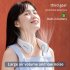 Usb Rechargeable Mini Fan Outdoor Sports Portable Leafless Hanging Neck Fan Adjustable Wind Cooling Ventilator White 2400mA