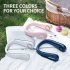 Usb Rechargeable Mini Fan Outdoor Sports Portable Leafless Hanging Neck Fan Adjustable Wind Cooling Ventilator White 4000mA