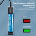Usb Smart Single Slot Charger 18650 Lithium Charger Small Fan Flashlight Battery Charging Adapter With Indicator Light black