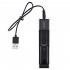 Usb Smart Single Slot Charger 18650 Lithium Charger Small Fan Flashlight Battery Charging Adapter With Indicator Light black