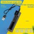 Usb Smart Single Slot Charger 18650 Lithium Charger Small Fan Flashlight Battery Charging Adapter With Indicator Light black
