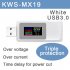 Usb Test Meter 0 96 inch Ips Hd Color Lcd Screen 160 Degrees Wide Viewing Angle Charger Tester Voltmeter Ammeter White KWS MX18L
