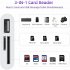 Usb Type C Card Reader Data Transfer Adapter Micro Interface Android Phone Computer Multi function Otg sd tf Card U Disk Card Reader White