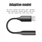Usb Type C To 3.5mm Jack Audio Cable Headphone Aux Adapter Line Compatible For Galaxy S22 S21 S20 Note 10 Black