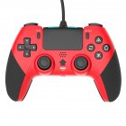 Usb Wire-control Gamepad Controller Compatible For PS4 Joystick Gamepads With 6-axis Vibration Function red