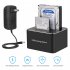Usb3 0 Hard Disk Base 2 5 3 5 Inch Hard Drive Disk Case Double Bay Sata Expansion Base Copy Clone Function UK Plug