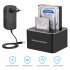 Usb3 0 Hard Disk Base 2 5 3 5 Inch Hard Drive Disk Case Double Bay Sata Expansion Base Copy Clone Function UK Plug
