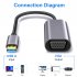Usb3 0 To Vga Adapter 1080p Hd Video Conversion Cable Portable Usb To Hdmi compatible Projector Converter silver gray