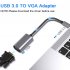 Usb3 0 To Vga Adapter 1080p Hd Video Conversion Cable Portable Usb To Hdmi compatible Projector Converter silver gray