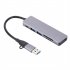 Usb3 0 Type C Docking Station Mobile Phone Computer Card Reader Adapter Ultra Slim Portable Data Hub Grey