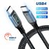 Usb4 0 40gbps Type C To Type C Cable Pd3 1 240w Fast Charging Cable 8k 60hz Compatible For Ps5 Nintendo Switch Digital Display