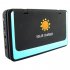 Using this solar battery charger is easy  Before you go out  you can charge the battery in one of three ways  by connecting to your PC via USB cable  through an