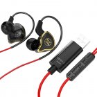 Ut-01 Gaming Headphones 7.1-channel Usb Interface Wire Controlled Bass Music Earphone With Microphone red cable