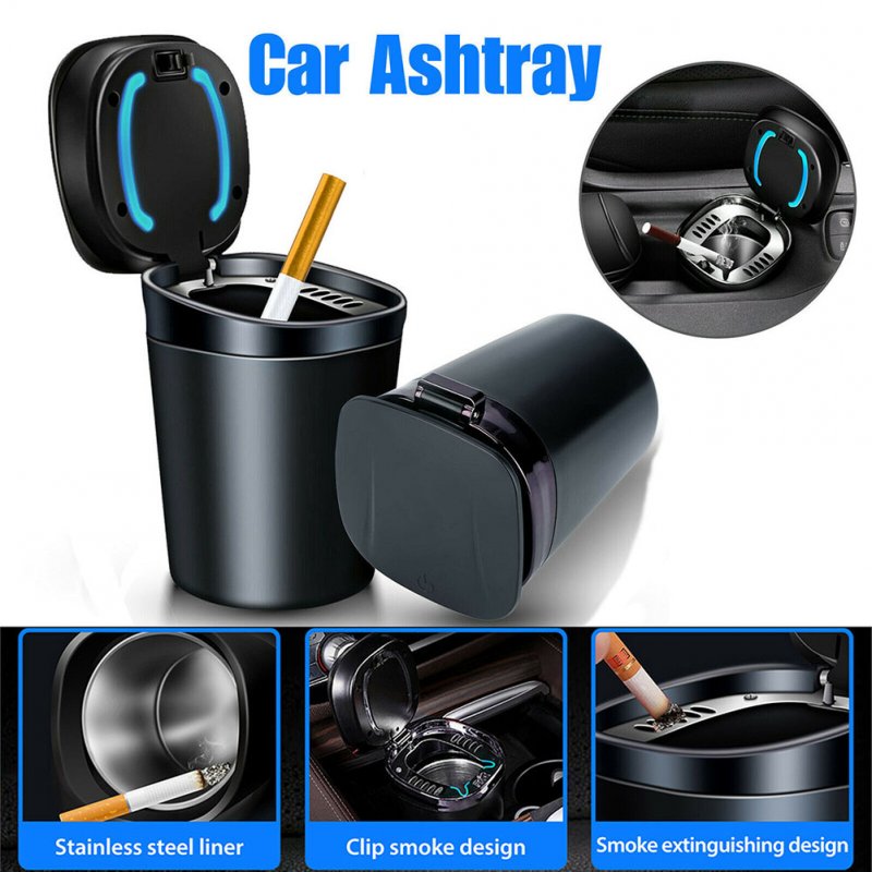Portable Car  Ashtrays Cigarette Lighter Automatic Lighting Light Detachable Garbage Cans 