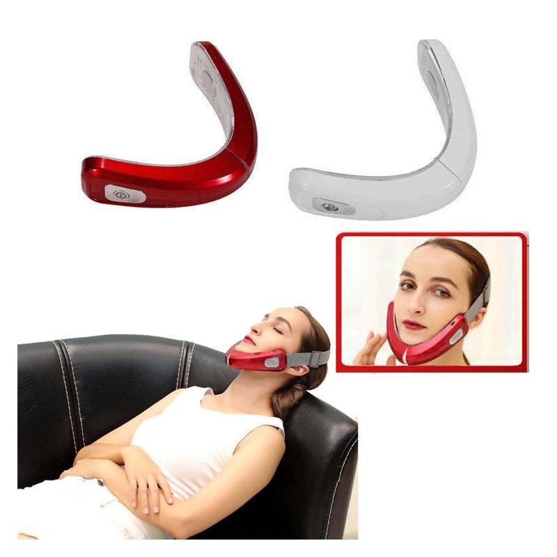 V-shaped  Face-lifting  Device Vibration Smart Red Light Blue Light Beauty Device Red_IPL remote control voice function