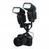 V type Flash Bracket for DSLR Microphone Hot Shoe Bracket LED Video Light Applicable Black