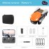 V10 Drone Quadcopter Obstacle Avoidance HD Aerial Photography RC Helicopters 4k Dual Camera Drone Orange 1 Battery