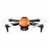 V10 Drone Quadcopter Obstacle Avoidance HD Aerial Photography RC Helicopters 4k Dual Camera Drone Orange 1 Battery