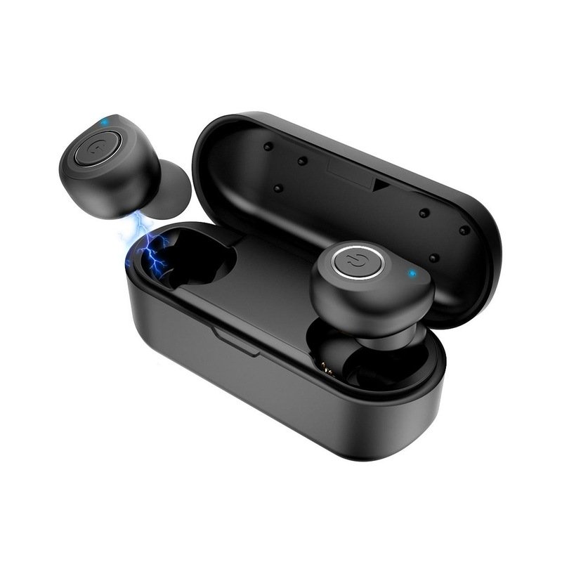 V11 TWS True Wireless Earphones Bluetooth 5.0 In Ear Earbuds with Mic Charging Box Sport Headsets HiFi Sound black
