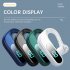 V13 Bluetooth compatible Headset With Charging Bin True Stereo Hanging Ear Type Business Model Battery Display Long Standby Headphones blue   charging compartme