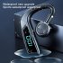 V18 Bluetooth compatible Headset Bone Conduction Hanging Ear Type Business Sports V5 2 Wireless Headphones With Power Digital Display black