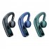 V18 Bluetooth compatible Headset Bone Conduction Hanging Ear Type Business Sports V5 2 Wireless Headphones With Power Digital Display blue