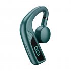 V18 Bluetooth-compatible Headset Bone Conduction Hanging Ear Type Business Sports V5.2 Wireless Headphones With Power Digital Display green