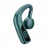 V18 Bluetooth compatible Headset Bone Conduction Hanging Ear Type Business Sports V5 2 Wireless Headphones With Power Digital Display green