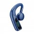 V18 Bluetooth compatible Headset Bone Conduction Hanging Ear Type Business Sports V5 2 Wireless Headphones With Power Digital Display green