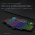 V18 Wireless Mini Keyboard with Touchpad Touch Keypad Colorful Backlight for Smart TV Black