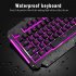 V200 Cool Multicolor Backlit Wired Mechanical Hand Feeling Gaming Keyboard Mouse Suit 0 9 Black