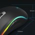 V25S RGB Wired Computer Mouse Ergonomic Mouse 8 Programmable Buttons Macro Definition 7 speed Dpi Adjustment Black